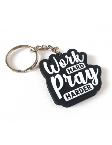 Work hard pray harder sleutelhanger